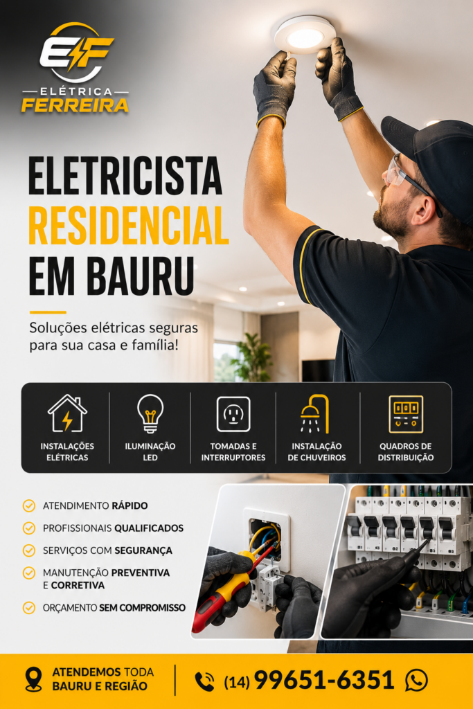 Eletricista Residencial em Bauru | Elétrica Ferreira